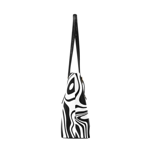 Black and White Marble Euramerican Tote Bag/Large (Model 1656)