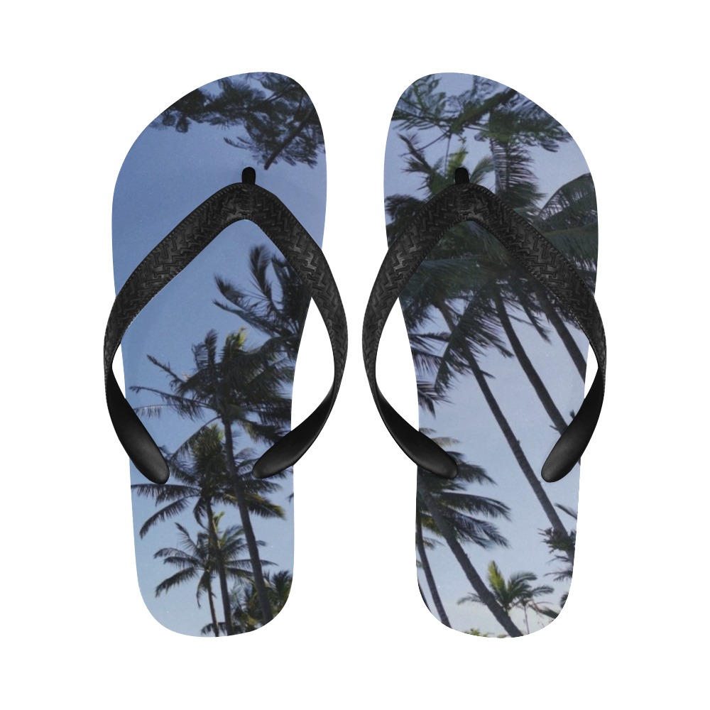 Tropical Palm Flip Flops for Men/Women (Model 040)