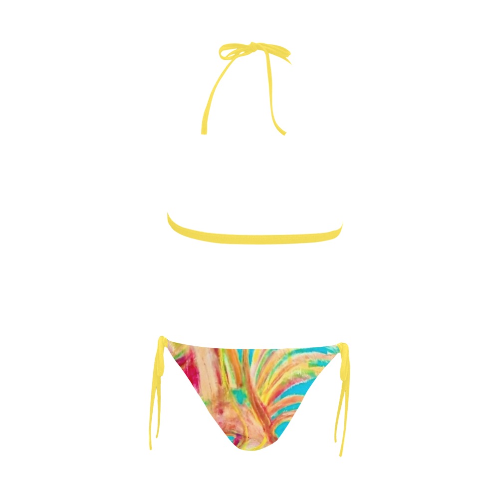 Love Scene Collection Buckle Front Halter Bikini Swimsuit (Model S08)