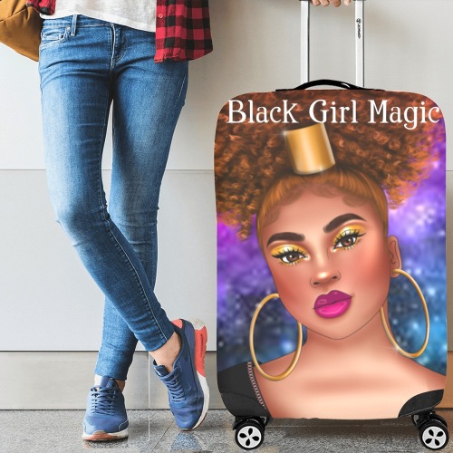 blackgirl magic Luggage Cover/Large 26"-28"