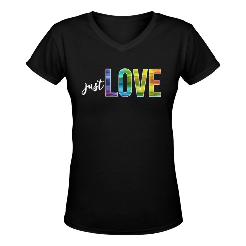 Just Love Women's Deep V-neck T-shirt (Model T19)