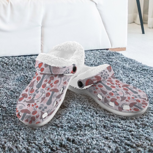 Unique fall design Fleece Lined Foam Clogs for Adults