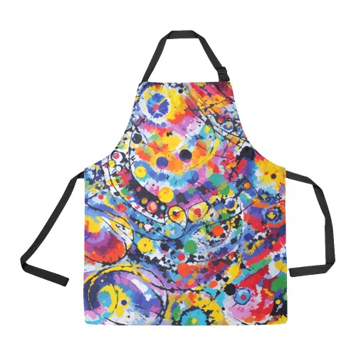 Abstract art on a theme of a tie-dye pattern. All Over Print Apron