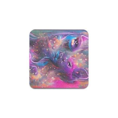 Tiger_Nebula_TradingCard Square Coaster