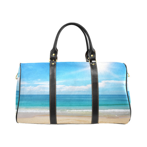 beautiful seascape and sun on blue sky background.jpg New Waterproof Travel Bag/Small (Model 1639)