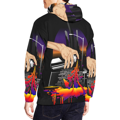 Brought To Life All Over Print Hoodie for Men (USA Size) (Model H13)