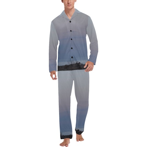 Baby Whispers Men's V-Neck Long Pajama Set