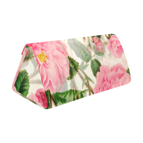Vintage Pink Rose Garden Blossom Custom Foldable Glasses Case