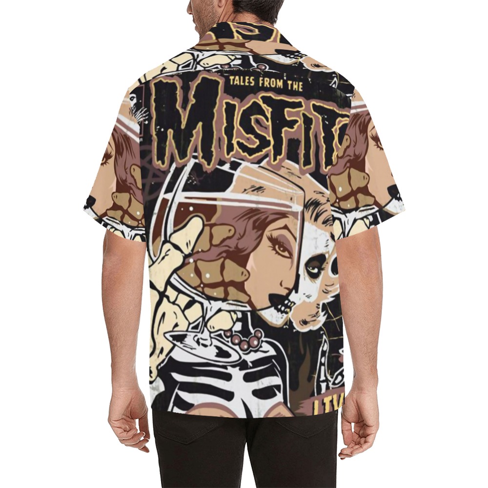 misfits live Rockabilly Hawaiin Hawaiian Shirt with Merged Design (Model T58)