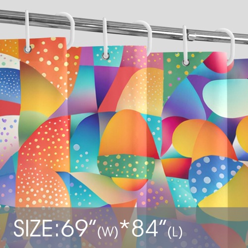 Sunset Ocean Waves Shower Curtain 69"x84"