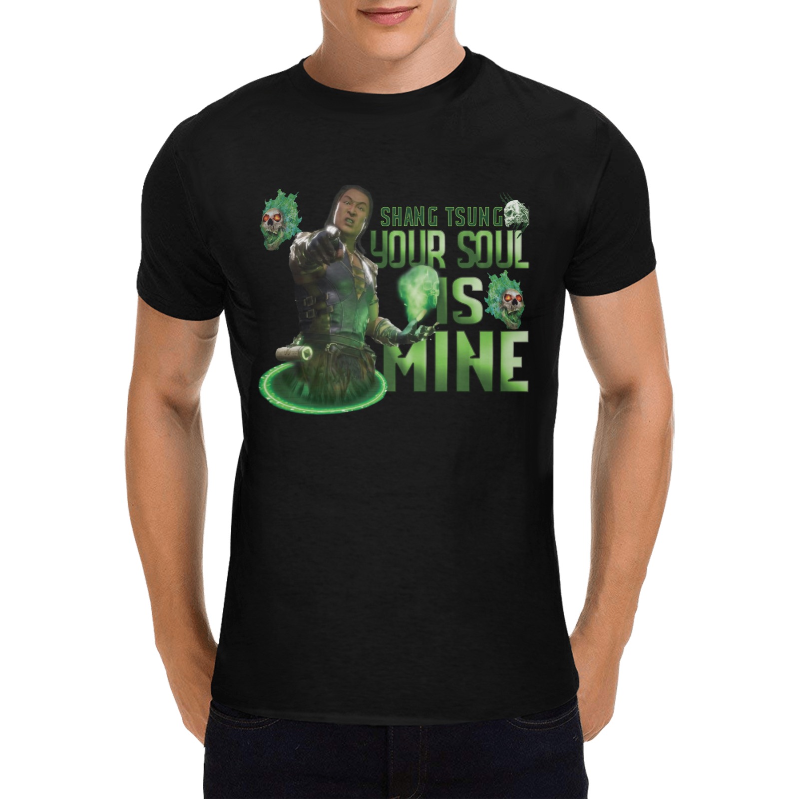 Shang Tsung Your Soul Men's T-Shirt in USA Size (Two Sides Printing)