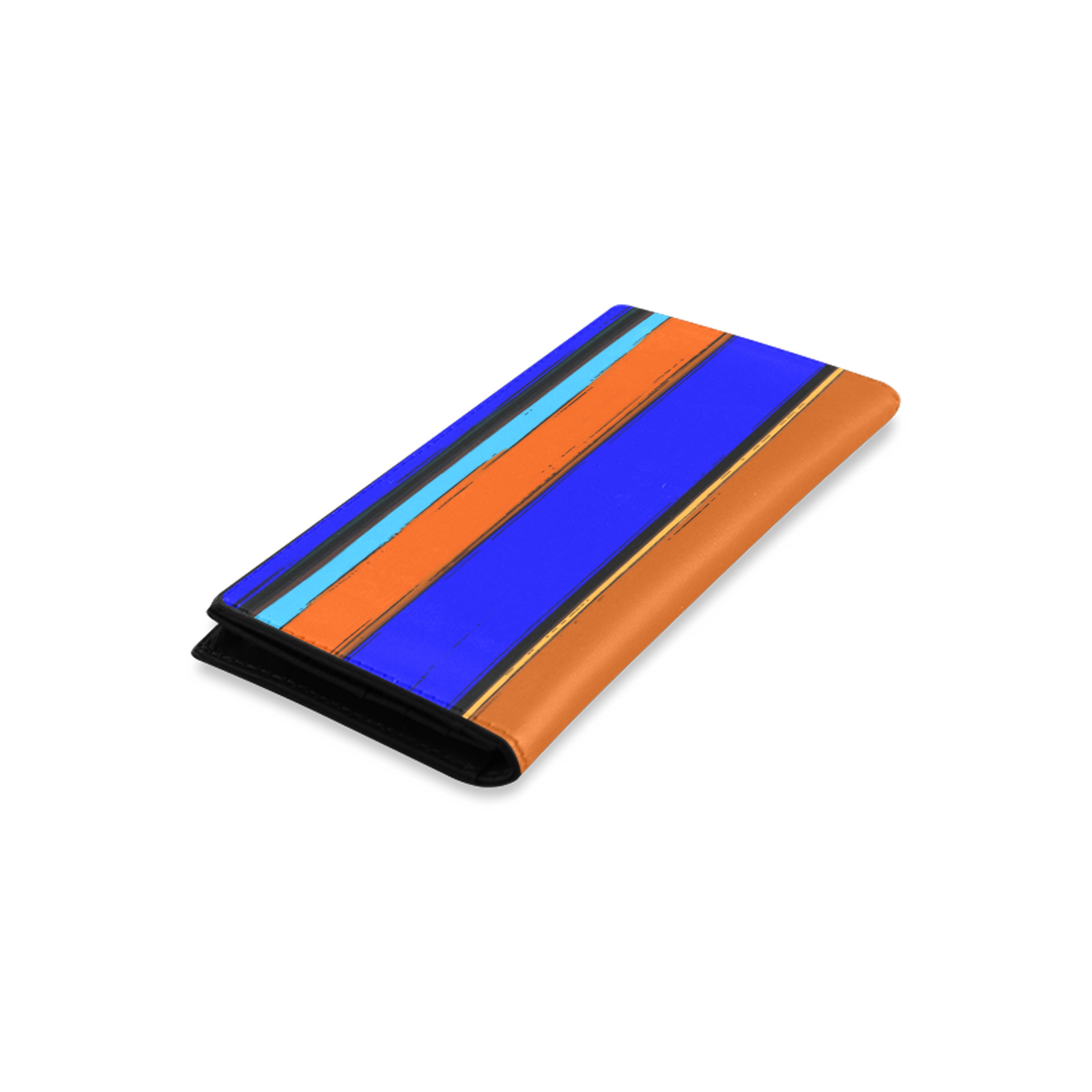 Abstract Blue And Orange 930 Women's Leather Wallet (Model 1611)