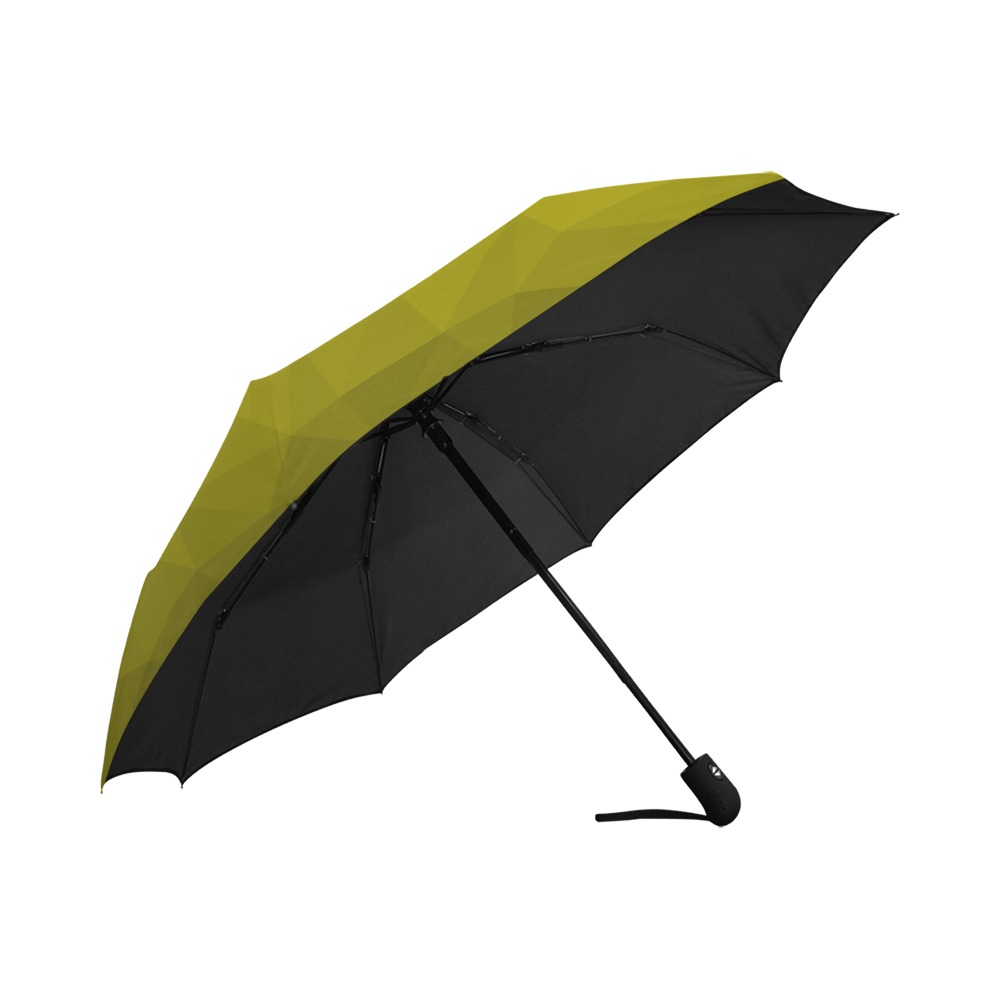 Yellow gradient geometric mesh pattern Anti-UV Auto-Foldable Umbrella (U09)