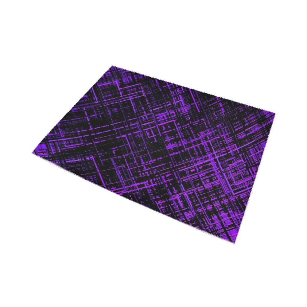 Criss-cross Pattern (Purple) Area Rug7'x5'