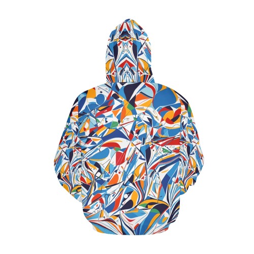 Abstract art of Alpine skiing. Geometric shapes. All Over Print Hoodie for Women (USA Size) (Model H13)