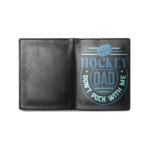 Don't Puck With Me Wallet Men's Leather Wallet (Model 1612)