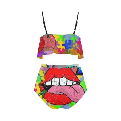 Kiss by Nico Bielow High Waisted Ruffle Bikini Set (Model S13)