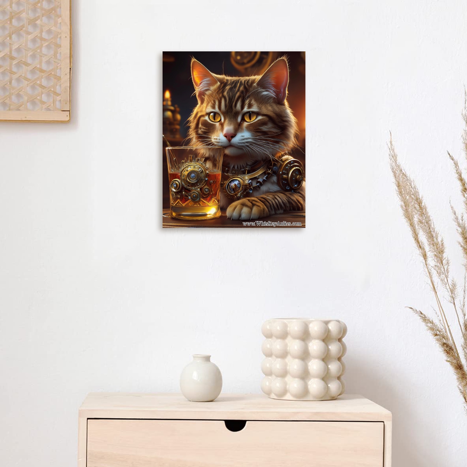 Steam Punk Cat 05 Wood Print 8"x10"