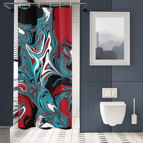 Dark Wave of Colors Shower Curtain 36"x72"