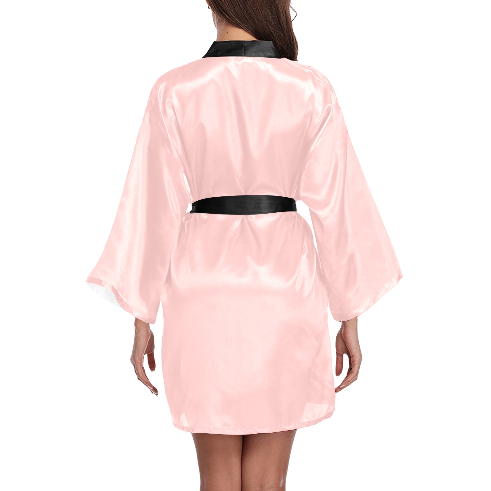 Gossamer Pink Long Sleeve Kimono Robe