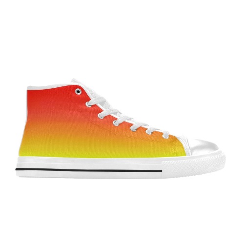 rainbow sidew Women's Classic High Top Canvas Shoes (Model 017)