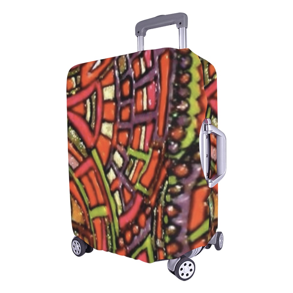 Doodle detail Luggage Cover/Large 26"-28"