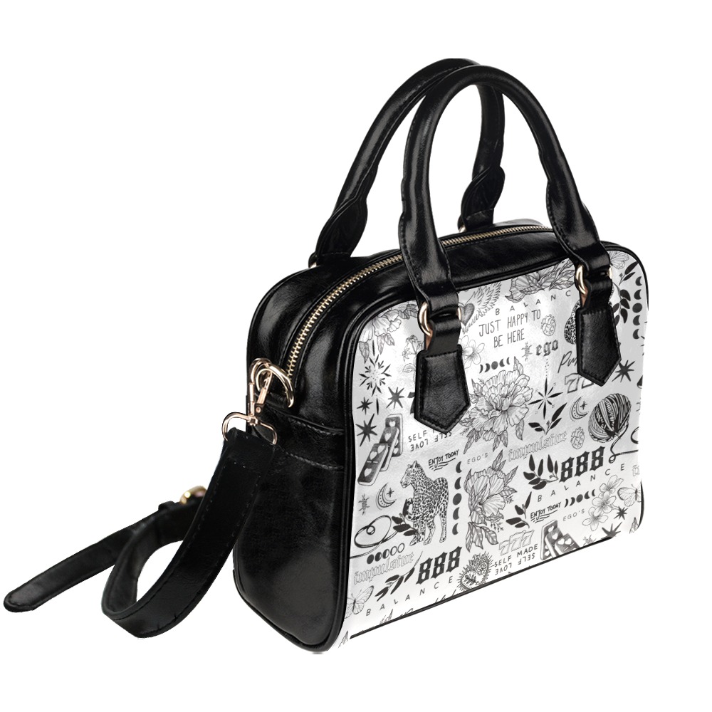 Inspirational tattoo pattern BL 2 Shoulder Handbag (Model 1634)