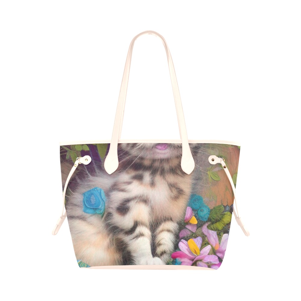 Cute Kittens 10 Clover Canvas Tote Bag (Model 1661)