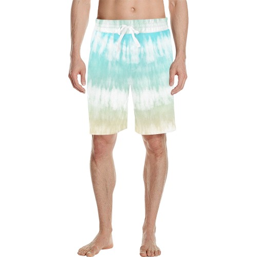 bañador hombre en azul pastel Men's All Over Print Casual Shorts (Model L23)