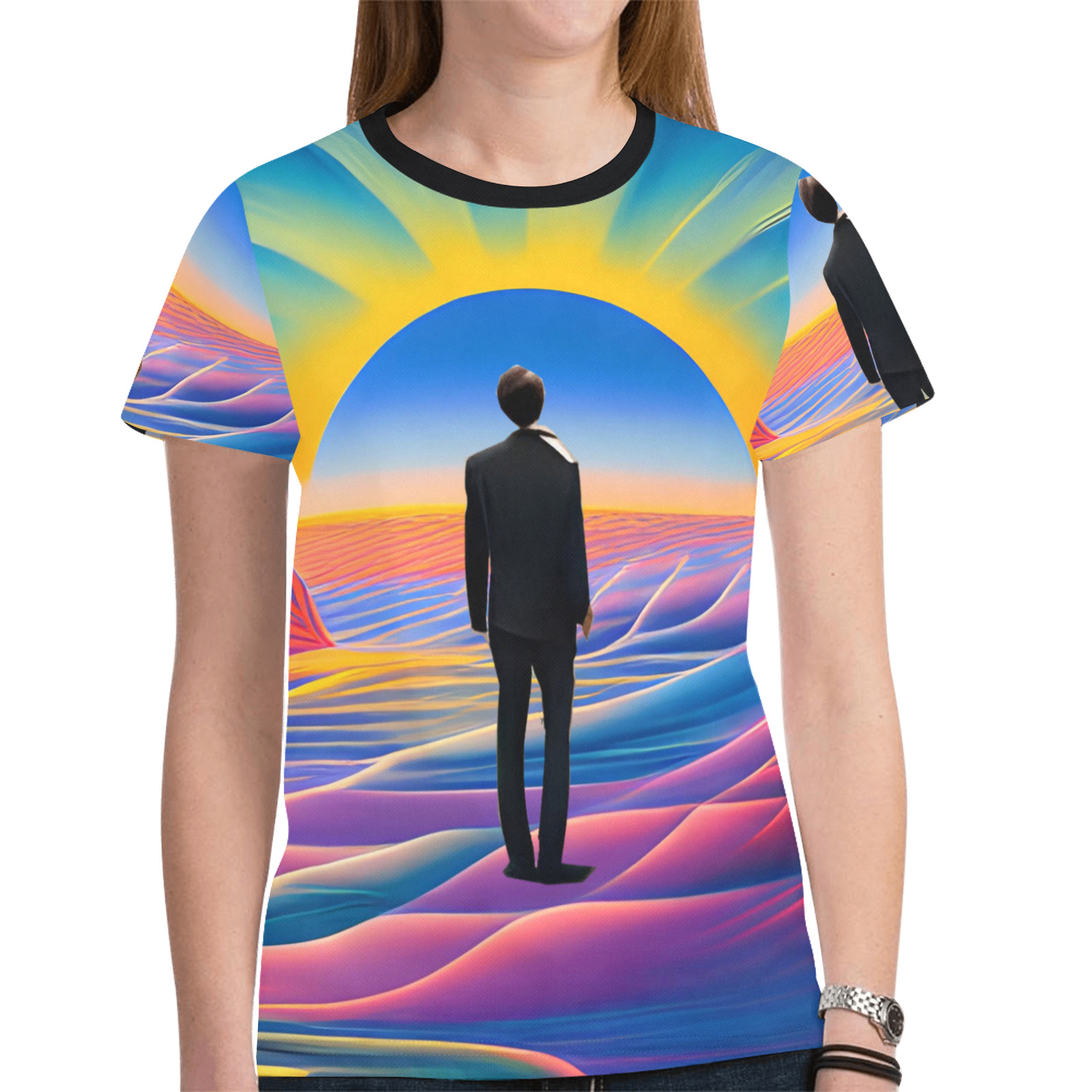 Desert Sunrise New All Over Print T-shirt for Women (Model T45)