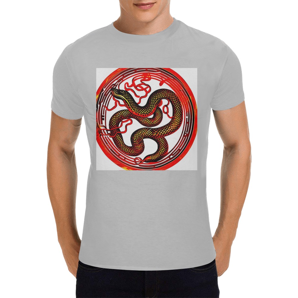 Fire Snake Men's T-Shirt in USA Size (Front Printing Only)