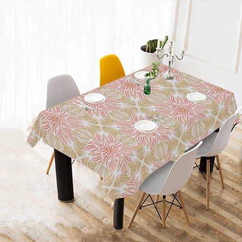 Mosaic strokes vintage_75H Cotton Linen Tablecloth 60" x 90"