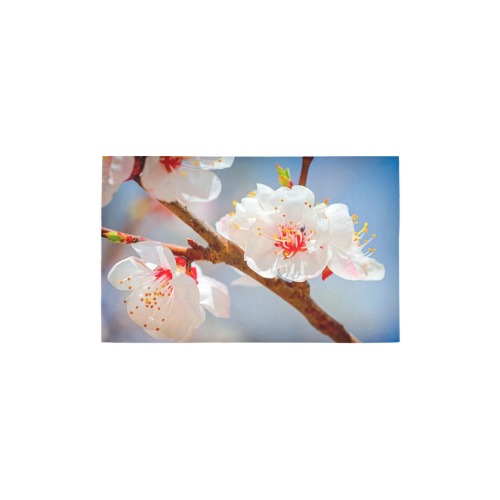 Japanese apricot flowers. Enjoy Hanami season. Bath Rug 20''x 32''
