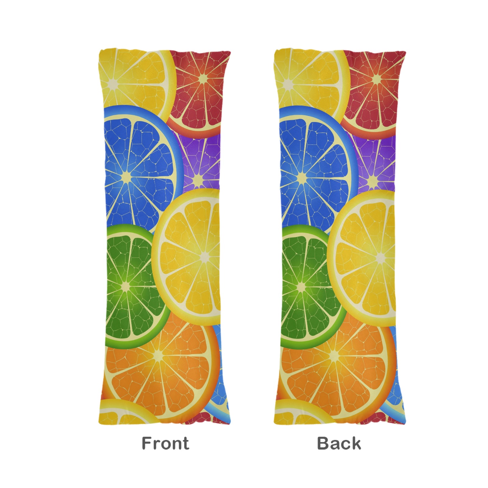 Illustration Of Seamless Rainbow Orange Body Pillow Case 20" x 54" (Two Sides)