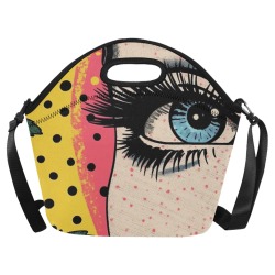 Ellie's Eye scuba purse neoprene pop art alternative fashion bag Neoprene Lunch Bag/Large (Model 1669)