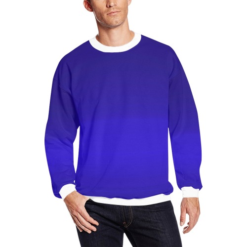 blu pur All Over Print Crewneck Sweatshirt for Men (Model H18)