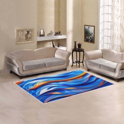 abstract water Area Rug 5'x3'3''