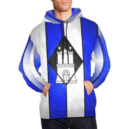 Hamburg Wappen  by Nico Bielow All Over Print Hoodie for Men (USA Size) (Model H13)