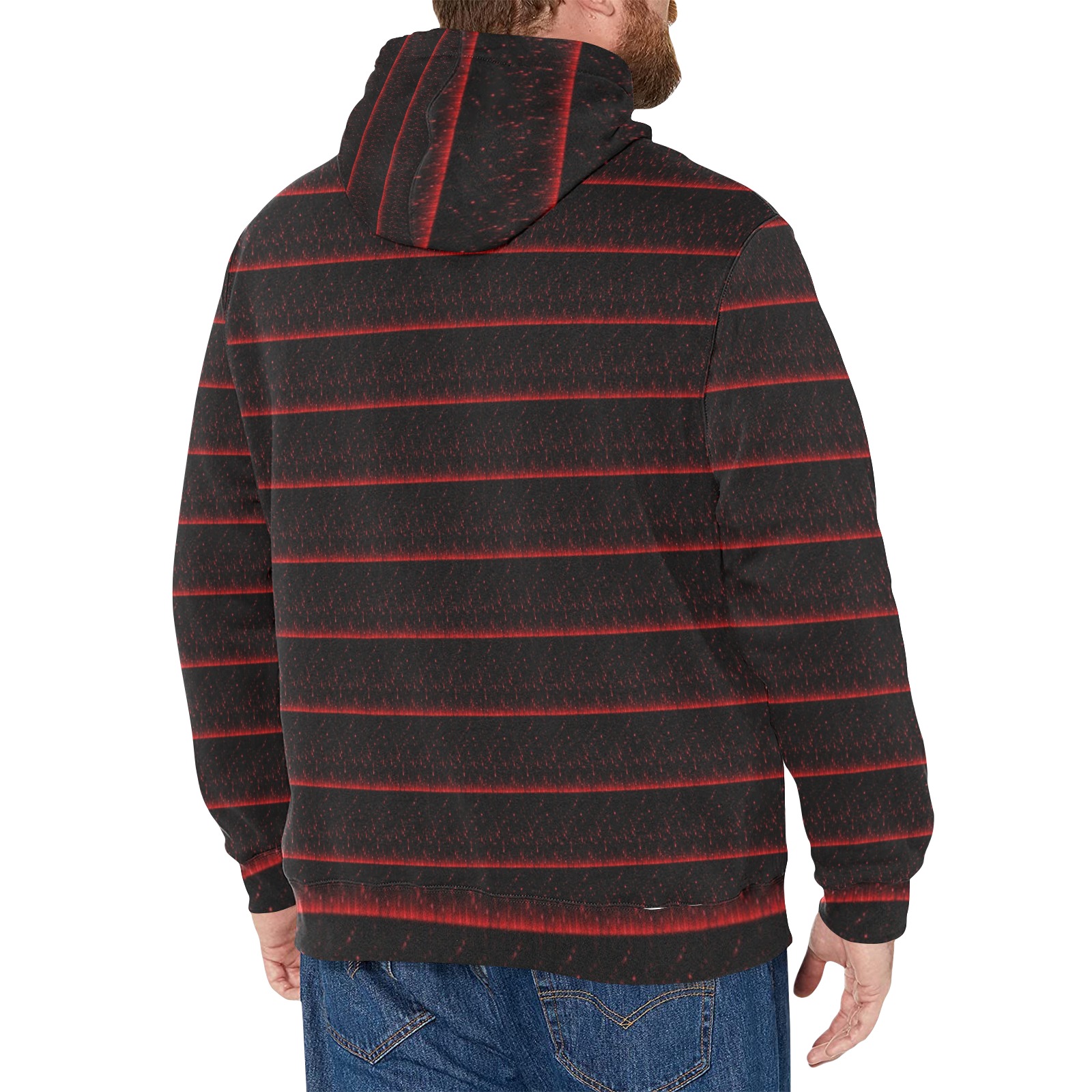 Redblood Men's Long Sleeve Fleece Hoodie (Model H55)
