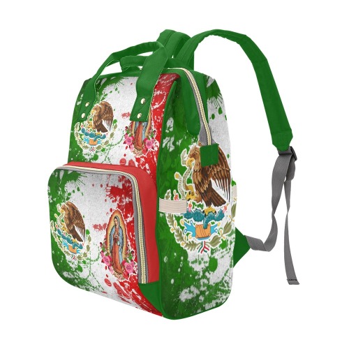 Mexican Flag and Virgin Mary Multi-Function Diaper Backpack/Diaper Bag (Model 1688)