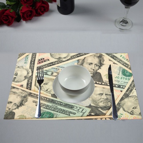 US PAPER CURRENCY Placemat 12’’ x 18’’ (Four Pieces)