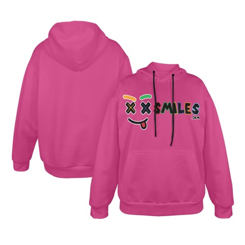 XXsmiles Pink  Hoodie Women's All Over Print Hoodie (Model H61)