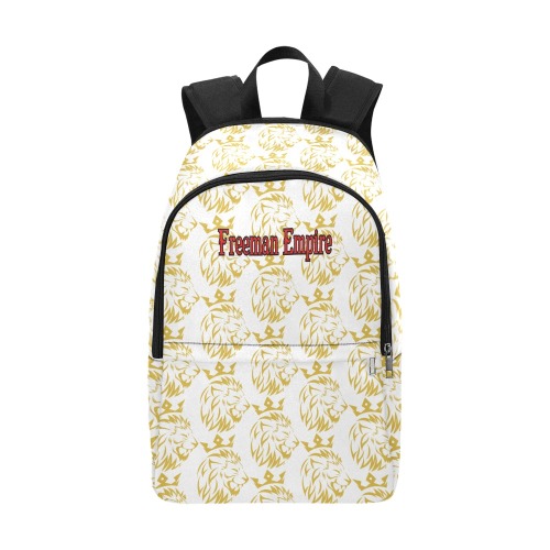 Freeman Empire Bookbag (White) Fabric Backpack for Adult (Model 1659)