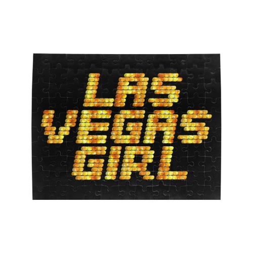 Las Vegas Girl Neon Rectangle Jigsaw Puzzle (Set of 110 Pieces)