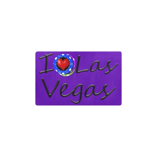 I Love Las Vegas / Purple Kitchen Mat 28"x17"