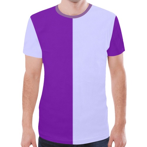 purplelavenderhalf2 New All Over Print T-shirt for Men (Model T45)