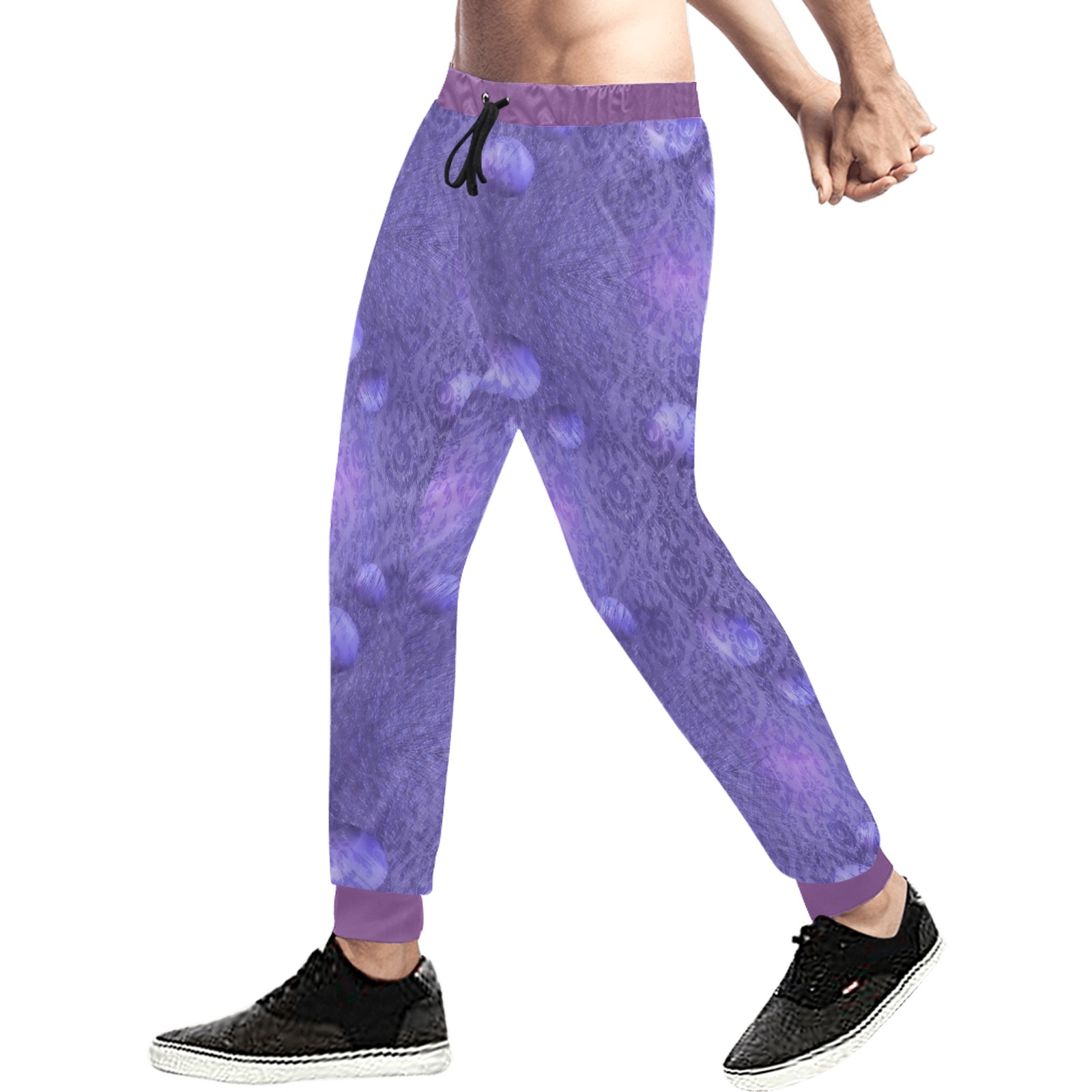 Very peri Trend Pop Art by Nico Bielow Men's All Over Print Sweatpants (Model L11)