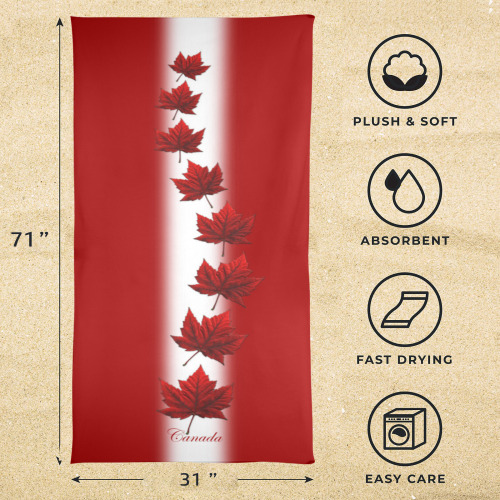 Canada Maple Leaf Beach Towel 31"x71"(NEW)