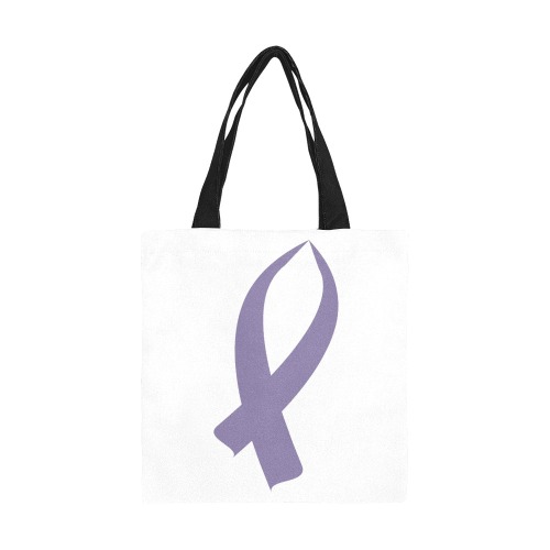 Awareness Ribbon (Light Purple) All Over Print Canvas Tote Bag/Small (Model 1697)
