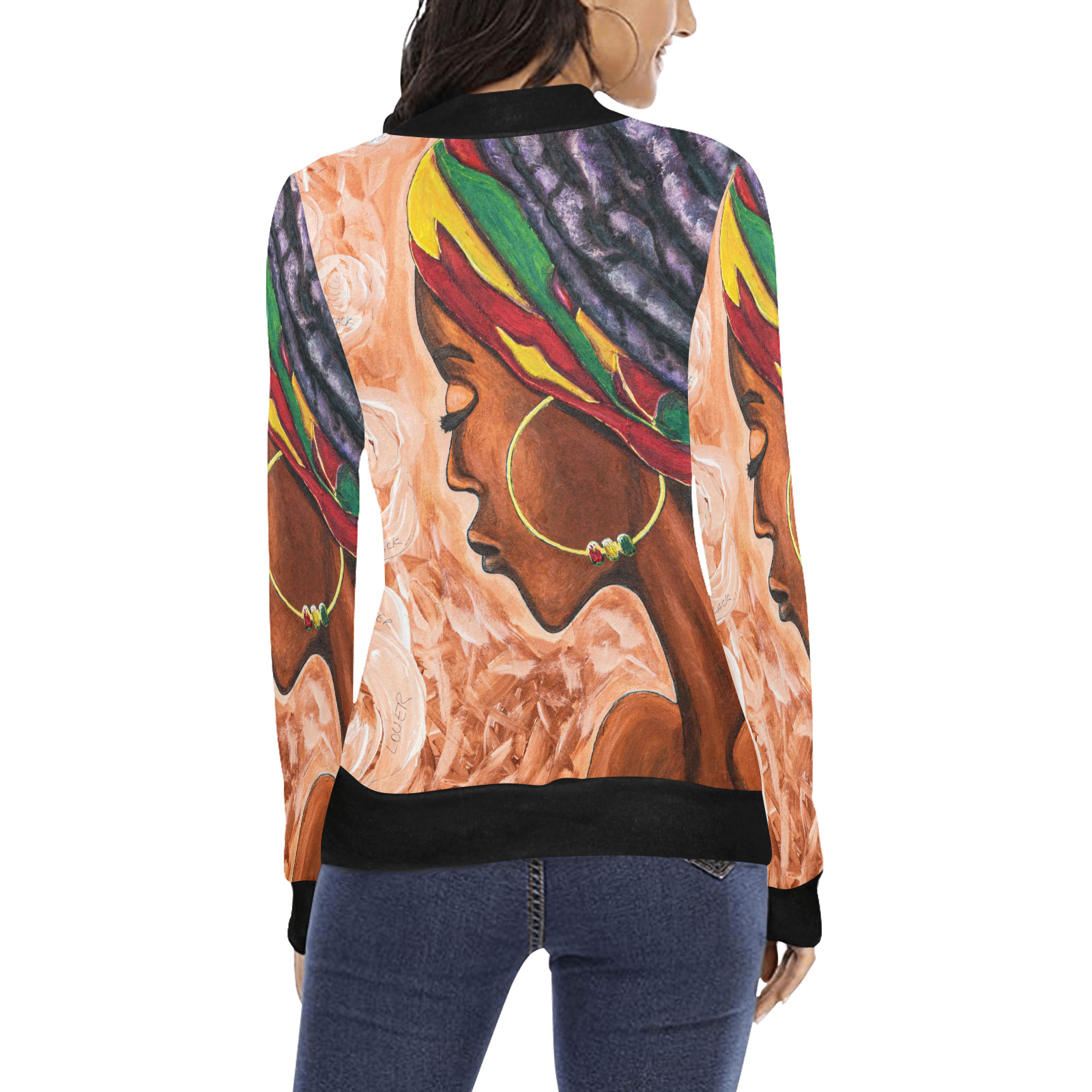 empress Women's All Over Print Mock Neck Sweatshirt (Model H43)